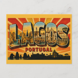 Lagos Portugal Klippor vid kusten Vykort