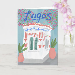 Lagos Portugal Quiosque Algarve Cute Handmade Art Kort