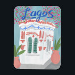 Lagos Portugal Quiosque Algarve Cute Handmade Art Magnet<br><div class="desc">Lägg till er egen text till denna magnet med en charmerande illustration av en charmerande kiosk i Lagos Algarve Portugal. Hoppas du gillar teckning,  jag skapat det åt dig! Kolla min butik för mer eller säg till om du vill ha någon anpassningsbar!</div>