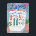 Lagos Portugal Quiosque Algarve Cute Handmade Art Magnet<br><div class="desc">Lägg till er egen text till denna magnet med en charmerande illustration av en charmerande kiosk i Lagos Algarve Portugal. Hoppas du gillar teckning,  jag skapat det åt dig! Kolla min butik för mer eller säg till om du vill ha någon anpassningsbar!</div>