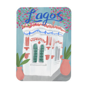 Lagos Portugal Quiosque Algarve Cute Handmade Art Magnet
