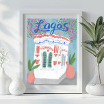Lagos Portugal Quiosque Algarve Cute Handmade Art Poster<br><div class="desc">Lägg till er egen text till denna poster med en lysande illustration av en charmerande kiosk i Lagos Algarve Portugal. Du kan ändra storleka på poster och justera teckningen så att den passar, eller meddela mig om du behöver hjälp för en anpassningsbar storlek. Hoppas du gillar teckning, jag skapat det...</div>