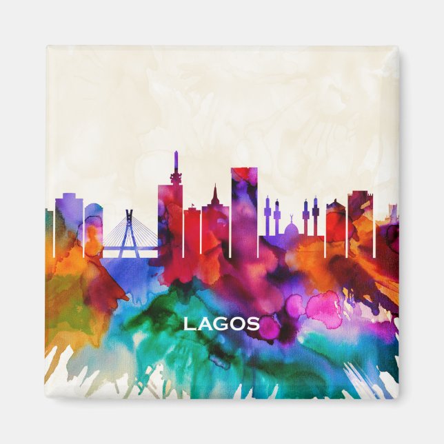 Lagos Skyline Magnet (Framsidan)