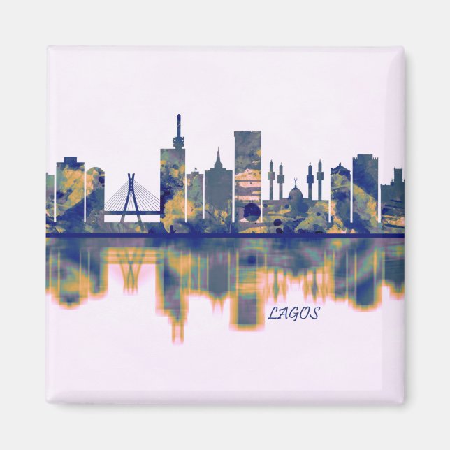 Lagos Skyline Magnet (Framsidan)