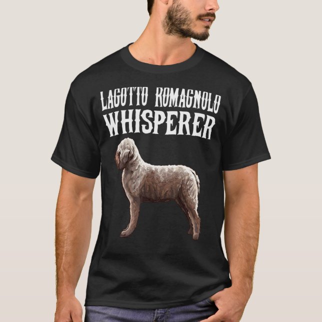 Lagotti Romagnoli viskar hund T Shirt (Framsida)
