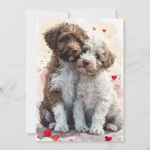 Lagotto Romagnolo Alla hjärtans dag Julkort