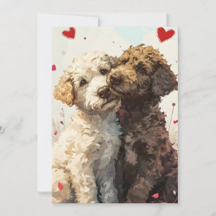 Lagotto romagnolo Alla hjärtans dag Julkort