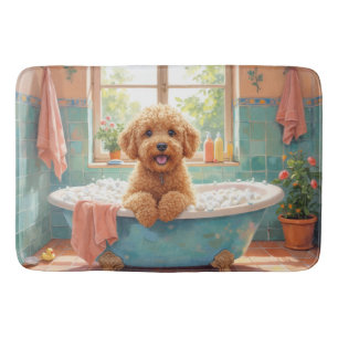 Lagotto Romagnolo badtid Kurvig badrumsdekor Badrumsmatta