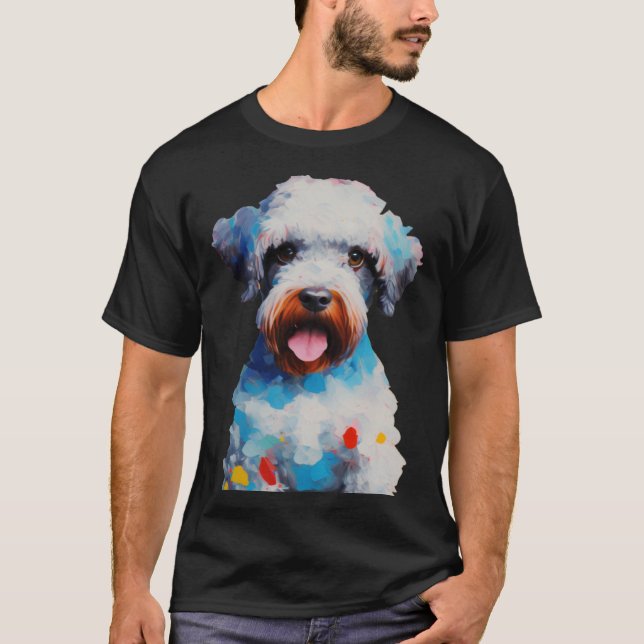 Lagotto Romagnolo Dog  Tongue out Pop T Shirt (Framsida)
