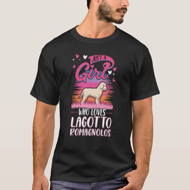 Lagotto Romagnolo Girl Water Dog Lagotto T Shirt (Framsida)