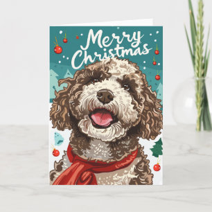 Lagotto Romagnolo God jul Personlig Helgkort
