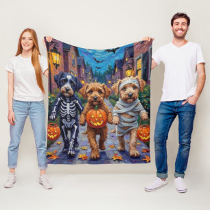 Lagotto Romagnolo Halloweentrick-or-treat Hallowee Fleecefilt