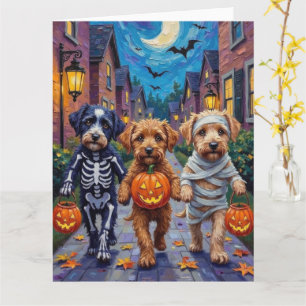 Lagotto Romagnolo Halloweentrick-or-treat Hallowee Kort