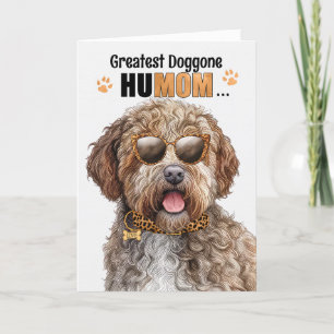 Lagotto Romagnolo Hund Best HuMOM Aldrig Mors dag Helgkort