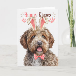 Lagotto Romagnolo Hund Bunny Öron för Påsk Helgkort