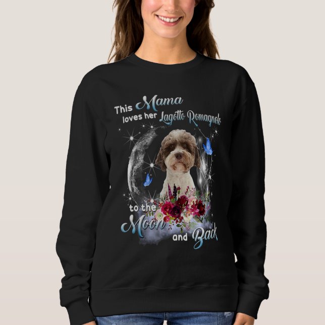 Lagotto Romagnolo Hund Lycklig Mors dag till Mamma T Shirt (Framsida)