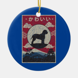 Lagotto Romagnolo Japansk design Kawaii Hund Mamma Julgransprydnad Keramik