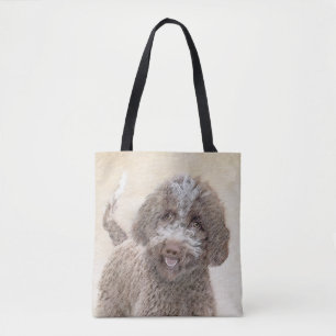 Lagotto Romagnolo-målning - Söt Original Hundkonst Tygkasse