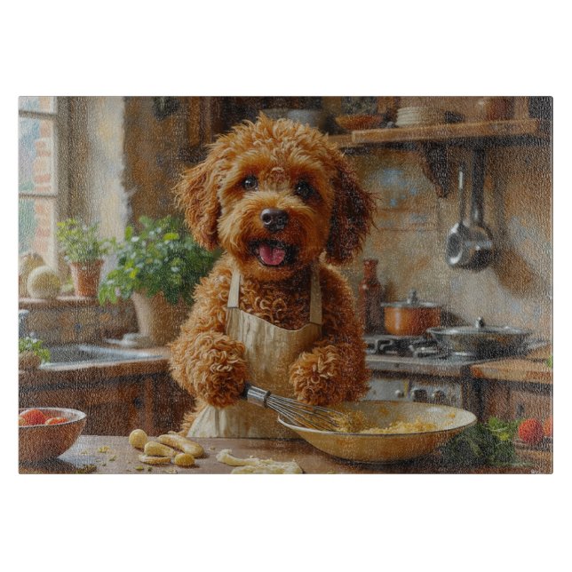 Lagotto Romagnolo Matlagning i kök (Framsidan)