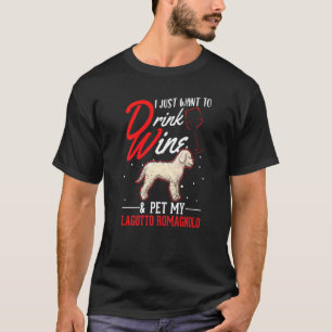 Lagotto Romagnolo Och Vin T Shirt