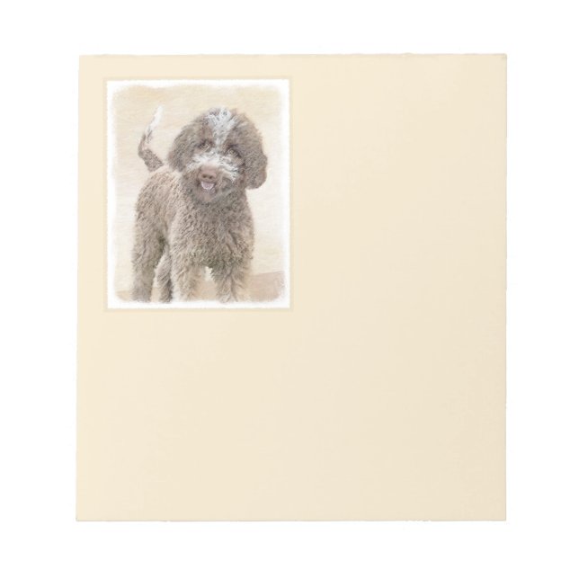 Lagotto Romagnolo Painting - Cute Original Hund Ar Anteckningsblock (Framsida)