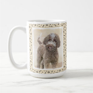 Lagotto Romagnolo Painting - Cute Original Hund Ar Kaffemugg