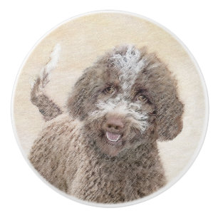 Lagotto Romagnolo Painting - Cute Original Hund Ar Knopp