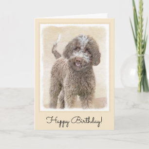 Lagotto Romagnolo Painting - Cute Original Hund Ar Kort