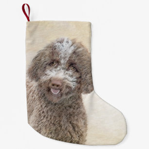 Lagotto Romagnolo Painting - Cute Original Hund Ar Liten Julstrumpa