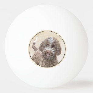 Lagotto Romagnolo Painting - Cute Original Hund Ar Pingisboll