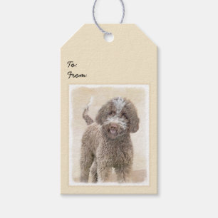 Lagotto Romagnolo Painting - Cute Original Hund Ar Presentetikett
