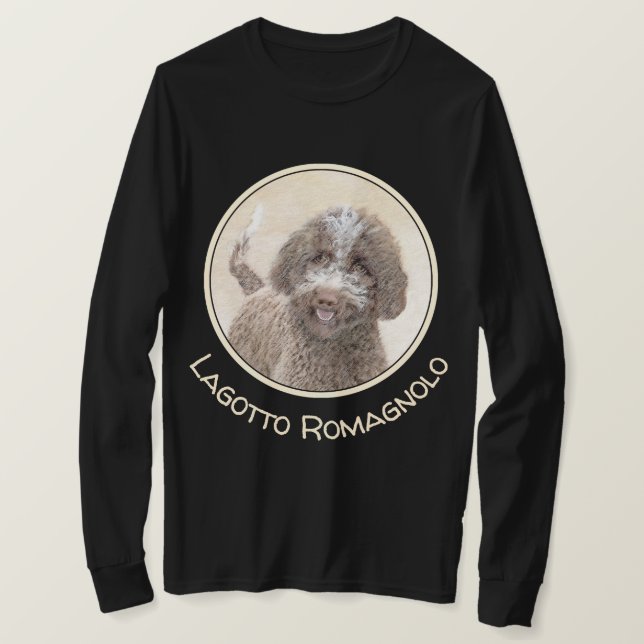 Lagotto Romagnolo Painting - Cute Original Hund Ar T Shirt (Design framsida)