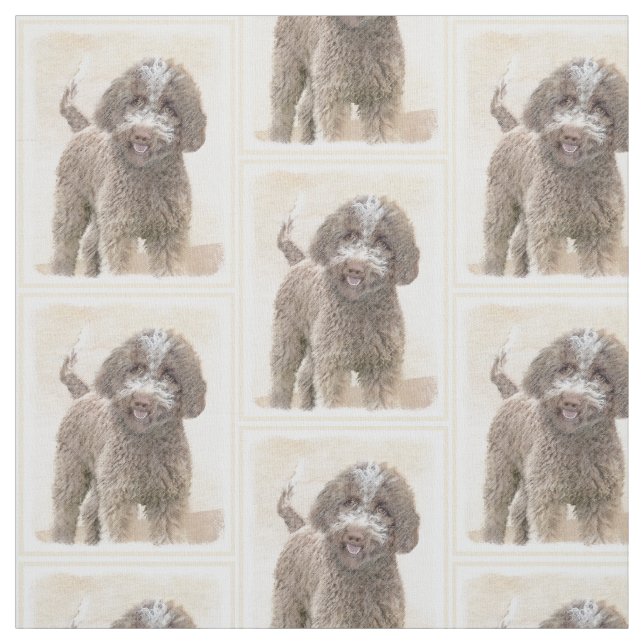Lagotto Romagnolo Painting - Cute Original Hund Ar Tyg (Provkarta)