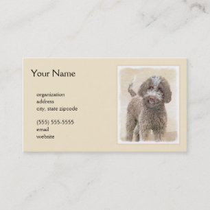 Lagotto Romagnolo Painting - Cute Original Hund Ar Visitkort