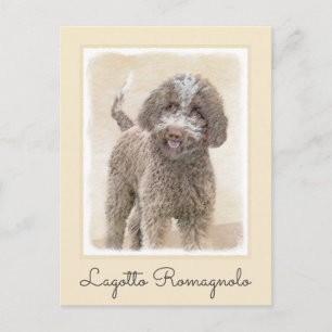 Lagotto Romagnolo Painting - Cute Original Hund Ar Vykort