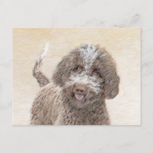 Lagotto Romagnolo Painting - Cute Original Hund Ar Vykort