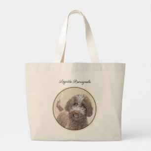 Lagotto Romagnolo Painting Cute Original Hund Art Jumbo Tygkasse