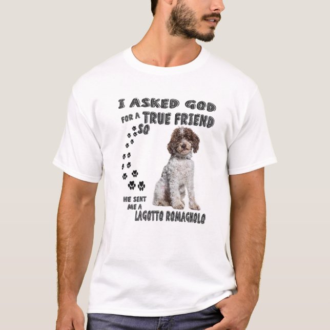 Lagotto Romagnolo Slay Mamma Pappa Print, Italiens T Shirt (Framsida)
