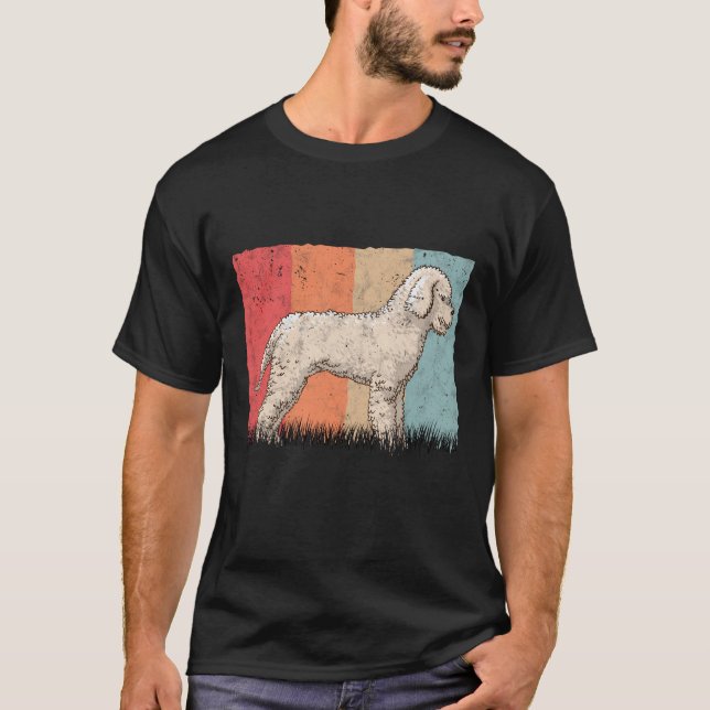 Lagotto Romagnolo Vintage Lagotti Retro T Shirt (Framsida)