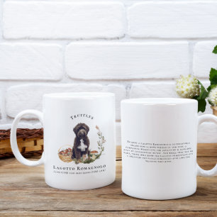 Lagotto Romagnolo Watercolor Hund Monogram Kaffemugg