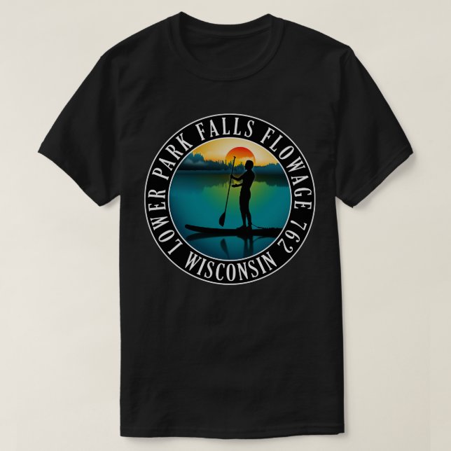 Lågparksfack 762 Wisconsin Paddleboard T Shirt (Design framsida)
