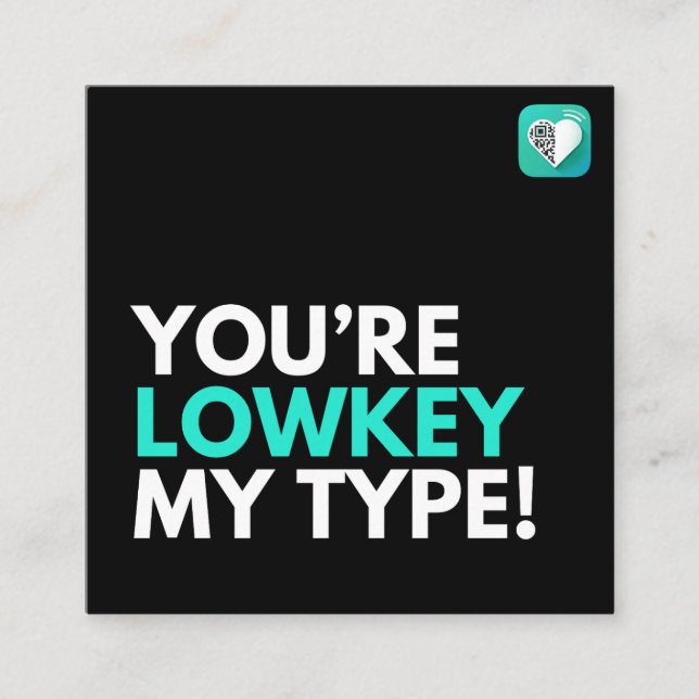 Lågpil Min typ Fyrkantigt Visitkort (Framsida)