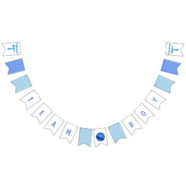 Lagpojkeblått med hurtfrisk boll vimplar