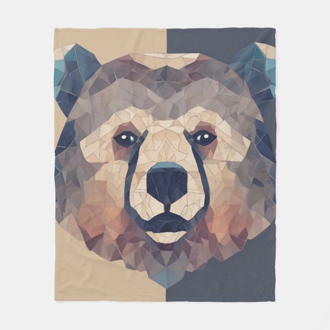 Lågpolär utformning av grenhuvud fleecefilt (Framsidan)