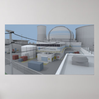 Lågpolerande CSGO Nuke Poster