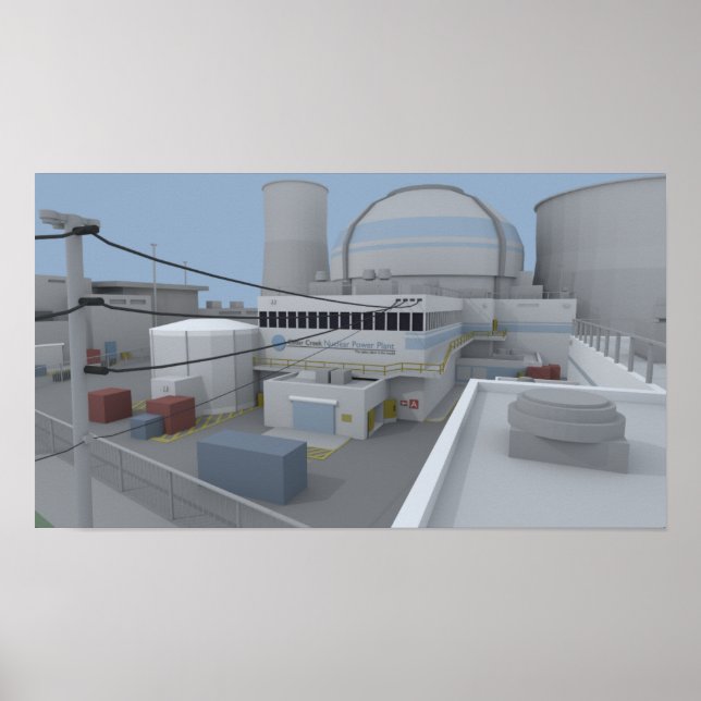 Lågpolerande CSGO Nuke Poster (Framsidan)