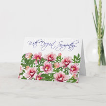 Lågpolskt peony Sympathy Card
