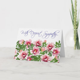 Lågpolskt peony Sympathy Card Kort