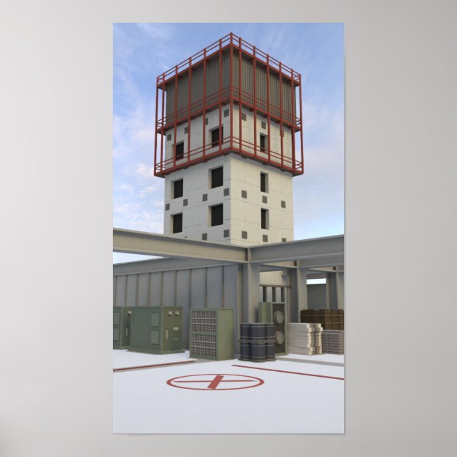 Lågpoly CSGO Karta Vertigo Poster (Framsidan)