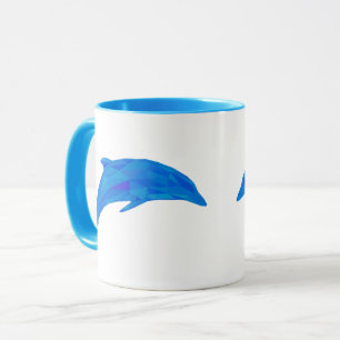Lågpoly Hoppande Delfin Mugg